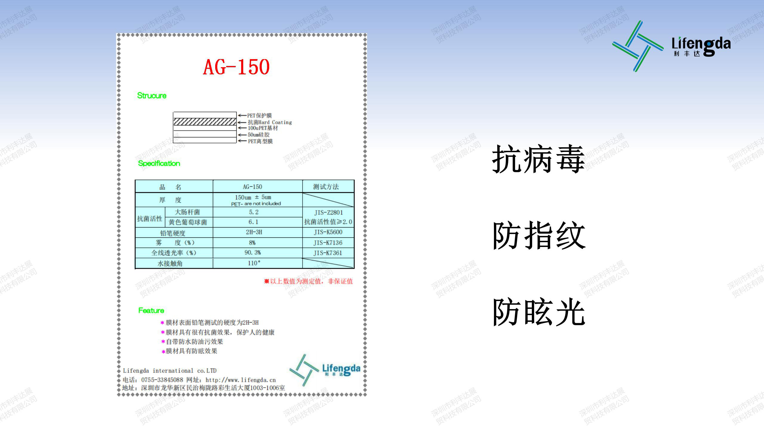 利豐達(dá)研發(fā)抗菌抗病毒保護(hù)膜